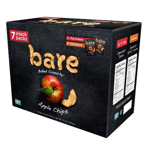 Bare Apple Chips Fuji Red And Cinnamon Snack Pack 7ct 3 7oz Target