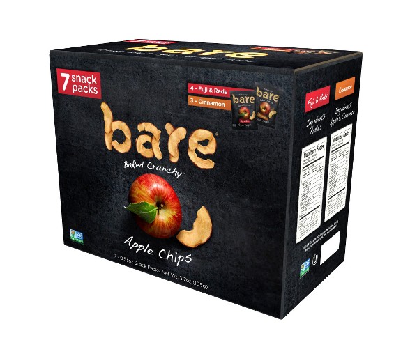Bare Apple Chips Fuji Red and Cinnamon Snack Pack - 7ct/3.7oz
