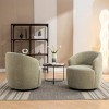 360° Swivel Barrel Accent Chair, Upholstered Lounge Club Armchair for Living Room or Bedroom – Maison Boucle - 3 of 4
