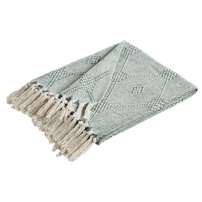 Eucalyptus Chester 100% Cotton Knitted Throw, 50" x 60", 2-Pack