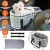 iMountek"Portable Console Pet Car Seat with Storage Pocket, Machine Washable Booster for Small Dogs & Cats"Blue - 3 of 4