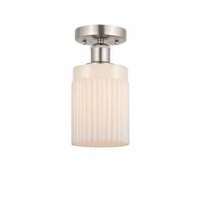 Hadley - 1 Light Semi-Flush Mount In Art Deco Style-9.75 Inches Tall and 4.5 Inches Wide