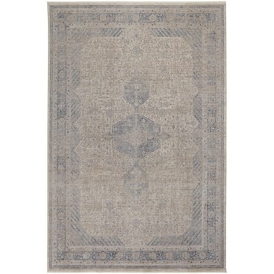 Marquette Transitional Medallion Taupe/Gray/Blue Area Rug