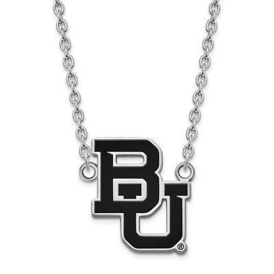 Black Bow Jewelry Sterling Silver Baylor Bears NCAA Necklace 18 Inch