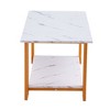 NicBex Modern 39.37" Rectangle Coffee Table with 2 Layers Shelves for Living Room and Bedroom - 4 of 4