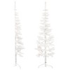 vidaXL Christmas Tree Decoration Slim Artificial Half Xmas Tree with Stand - White 47.2" - 3 of 4