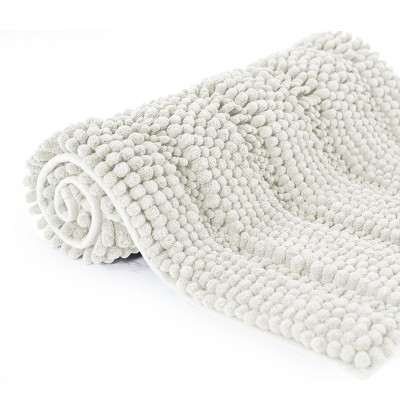 Subrtex Soft 1-piece Luxury Chenille Striped Bathroom Rug, 20" x 32"