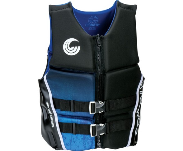 Cwb Connelly Classic Neo Neoprene Mens Large Life Jacket Vest Pfd, Black/Blue