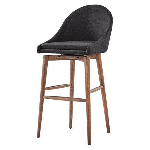 Holly Air Lift Adjustable Stool L Shape Backrest Espresso/Black - Winsome