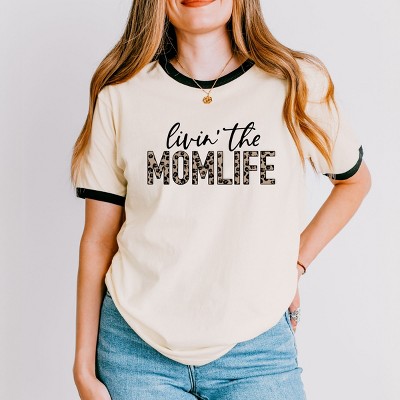 Simply Sage Market Livin' the Mom Life Leopard Ringer Tee