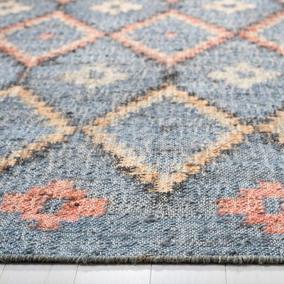 Charcoal and Gold Handwoven Wool Kilim Area Rug, 4' x 6'