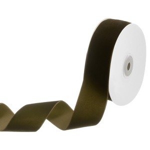 Unique Bargains Nylon Single Face Thin Velvet Fabric Ribbons 10 Yards 1 Pc - 1 of 4