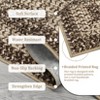 Braided Collection Area Rug, Washable Navy Vintage Country Cottage Carpet, Low Pile Non-Slip Indoor Throw Rug for Living Room & Bedroom, Camel - 3 of 4