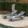 Okak HDPE Reclining Patio Chaise Lounge for Outdoor Use,Ergonomics Outdoor Long Chiase Rattan Poolside Chair for Deck,Backyard&Pool,Gray - 4 of 4