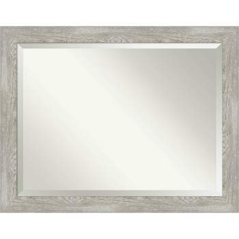 46" x 36" Dove Graywash Framed Bathroom Vanity Wall Mirror - Amanti Art
