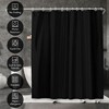 Americanflat 71x74 Solid Black Shower Curtain - 100% Polyester Shower Curtain - Water-Resistant Curtain with Metal Grommets and 12 Curtain Rings - 4 of 4