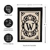 Evergreen Flag Cambridge Chic Letter W Monogram Applique Garden Flag - 12.5" Wide x 18" High - 3 of 4