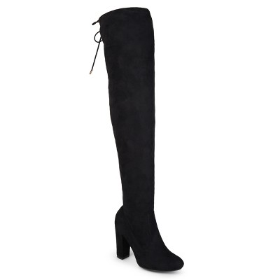 black high knee boots