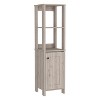 Okak 60 Inch Tall Bathroom Storage Cabinet, Slim Storage Cabinet with 2 Open Shelves for Living Room, Home - 2 of 4