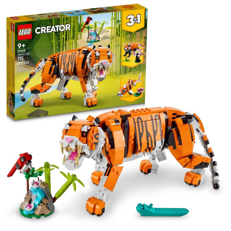 LEGO Creator 3 in 1 Majestic Tiger Animal Building Toy 31129, 1 of 11