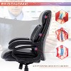 Vynxaria Big and Tall Office Chair 400lbs Heavy Duty Executive Desk Chair, 24"W Extra Wide Seat, High Back Ergonomic Bonded Leather - 4 of 4