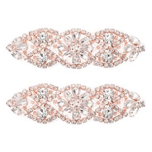 Unique Bargains Sparkling Elegant Crystal Rhinestone Applique for Party Sewing - 1 of 4