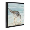 Stupell Industries Sandpiper on Shallow Beach Coast Floating Frame Canvas Art - 2 of 4