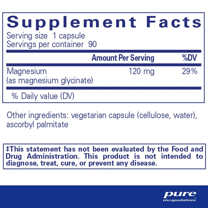 Pure Encapsulations Magnesium (Glycinate) - Supplement to Support Stress Relief, Sleep, Heart Health, Nerves, Muscles, and Metabolism, 2 of 10