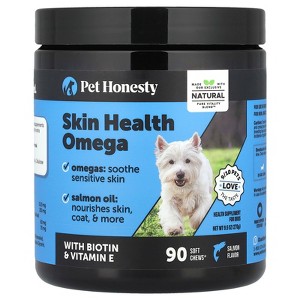 Pet Honesty Skin Health Omega, For Dogs, Salmon, 90 Soft Chews, 9.5 oz (270 g) - 1 of 2