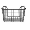 Oceanstar Metal Wire Storage Basket Black Set of 3 - 20823552