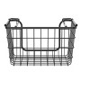 Aoibox Stackable Metal Wire Storage Basket Set for Pantry, Countertop, Kitchen or Bathroom - Black, Set of 3