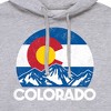 Men's - Instant Message - Retro Colorado Flag Mountains Graphic Fleece Pullover Hoodie - 2 of 4