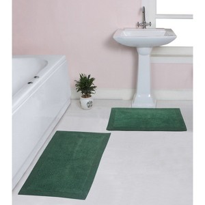 Home Weavers Luxury Collection 100% Cotton Tufted Bathroom Rug Set, Non-Slip Latex Bath Rug Set - 1 of 4