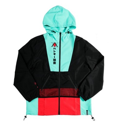 Hunter X Hunter Hunter Association Character Hexagon Long Sleeve Colorblock Hooded Anorak
