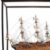 HomeRoots 69" Wood Brown Solid Wood Hand Painted San Felipe Large Floor Display Model Boat - 4 of 4