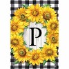 Briarwood Lane Everyday Garden Flag 12x18 For Outdoor Sunflowers Monogram P Garden Flag Flags For Outside - 3 of 4