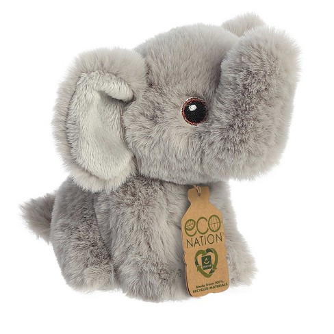 Aurora Mini Elephant Eco Nation Eco-Friendly Stuffed Animal Gray 4.5