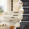 PAGED Foldable Sofa Convertible Sleeper Sofa Bed Deep Seat Sofa Couch with Functional Blanket and 2 Soft Pillows for Living Room - 2 of 4