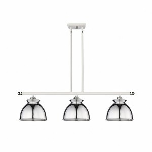 Adirondack - 3 Light Stem Hung Island In Art Deco Style-11 Inches Tall and 36 Inches Wide - 1 of 1
