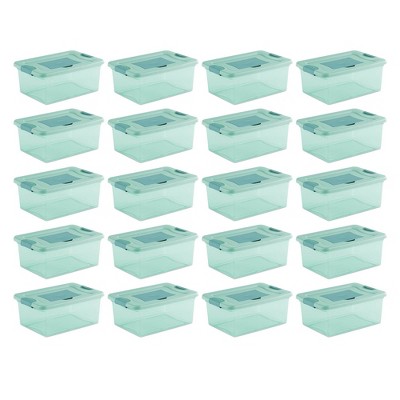 Sterilite 15 Quart Fresh Scent Stackable Shoe Storage Box Container (20 Pack)