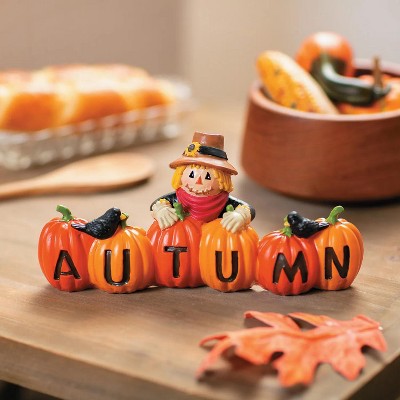 Friendly Scarecrow Autumn Tabletop Decoration : Target