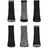 Memoi Women's 6 Pair Pack Marled ButterSoft Low-Cut Socks Black 9-11 - 2 of 4