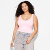 Women's Lace Trim Seamless Jersey Tank Top - Wild Fable™ - 2 of 3