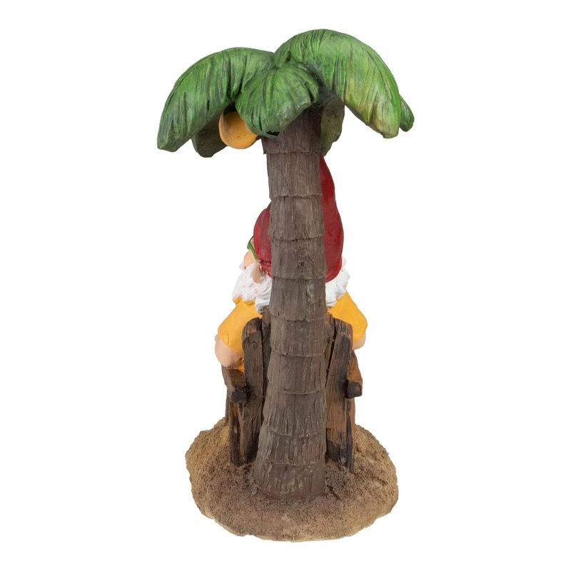 Northlight 12.25" Tropical Gnome with Palm Tree Outdoor Garden Statue, 5 of 6