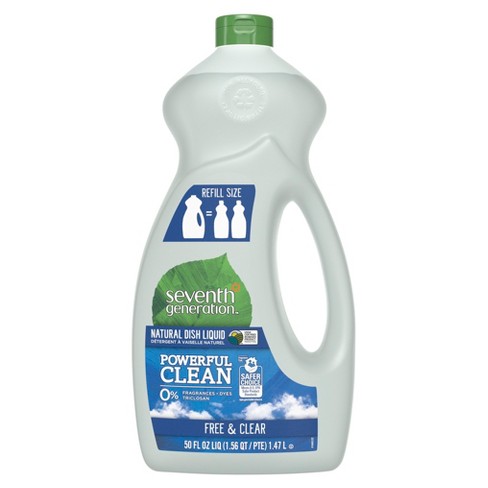 Seventh Generation Free & Clear Liquid Dish Soap - 50oz : Target