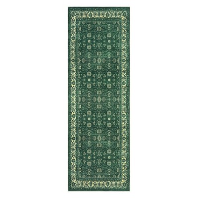 Floral Rug Washable Area Rugs, Non Slip Vintage Boho Stain Resistant Low Pile Carpets for Living Room Dining Room Bedroom Office Hallways Entryway