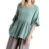 Women's Bell Sleeve Peplum Top - umgee - 2 of 4