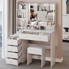 Vanity Desk Modern with LED Mirror and Drawer Storage for Bedroom 41in-3irtyhousy - 2 of 4