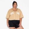 Women's Game Day Cropped Elbow Sleeve V-Neck Athletic Jersey - Wild Fable™ - 2 of 3