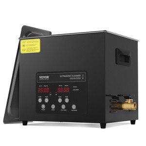 VEVOR 10L Ultra Sonic Cleaner, 240W Digital Ultrasonic Cleaning Machine with Gentle Mode & Upgraded Degassing, 40kHz Ultrasound Cleaner, Black - 1 of 4